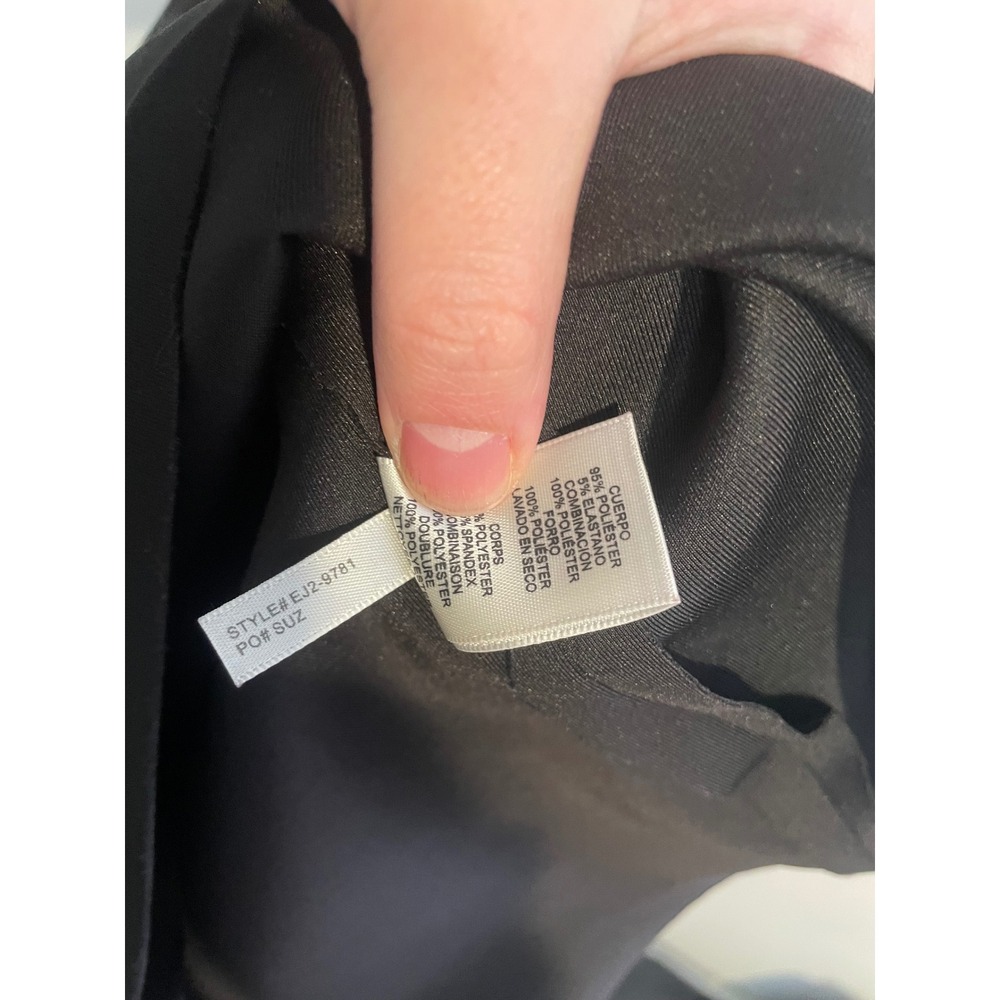 Eliza J Organza Ruffle Cocktail Dress Black Size 6 Cocktail Party Wedding Guest - Picture 10 of 11